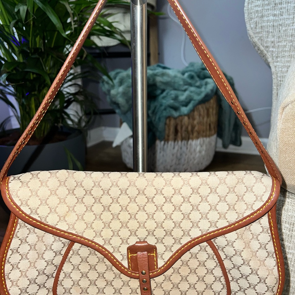 Celine Vintage Macadam Poulbot Shoulder Bag